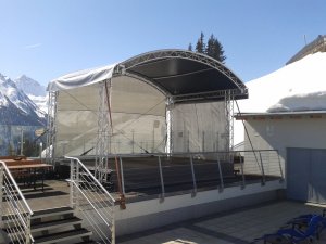 Runddachbühne 6x4m extrem